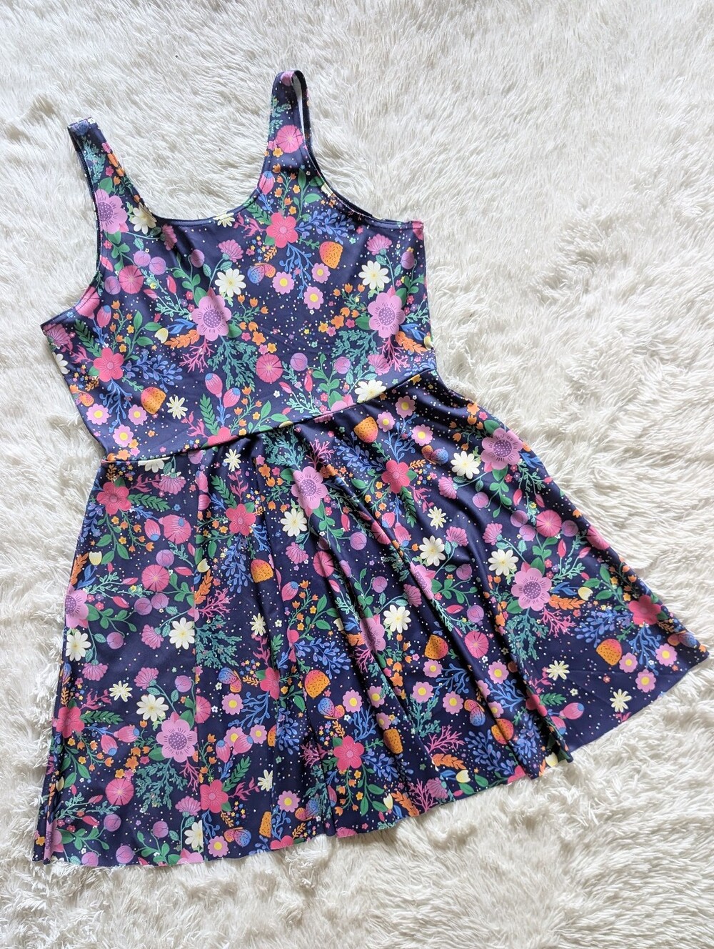 Blackmilk Unicorn's Garden Scoop Skater Floral Fairycore Mini Dress XXL - Picture 5 of 10